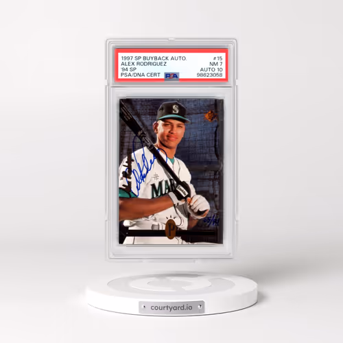 1997 SP Buyback Autographs #15 Alex Rodriguez - '94 SP (PSA 7 NM)