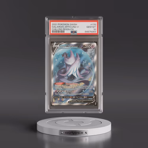 2021 Pokémon Sword & Shield Chilling Reign #170 Galarian Articuno V - Holo Full Art (PSA 10 GEM MINT
