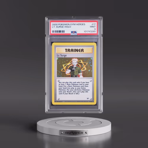 2000 Pokémon Gym Heroes #17 LT. Surge - Holo (PSA 9 MINT)