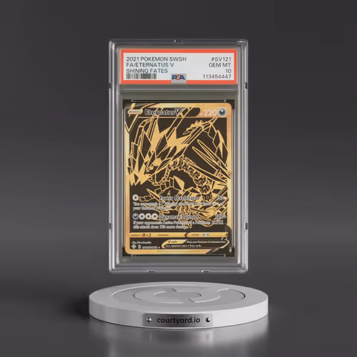 2021 Pokémon Sword & Shield Shining Fates #SV121 Eternatus V - Holo Full Art (PSA 10 GEM MINT)