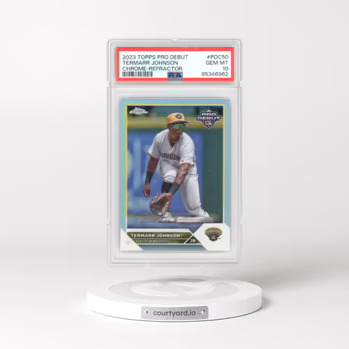 2023 Topps Pro Debut #PDC50 Termarr Johnson - Chrome-Refractor (PSA 10 GEM MINT)