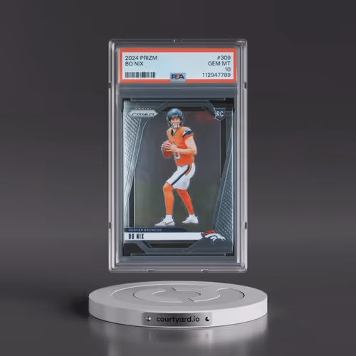2024 Panini Prizm #309 Bo Nix (PSA 10 GEM MINT)