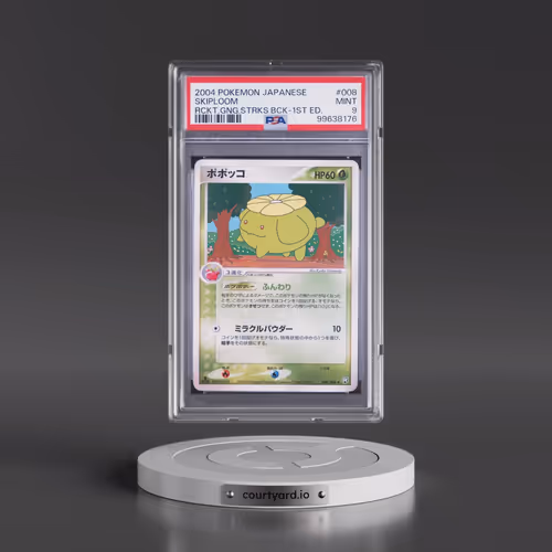 2004 Pokémon Rocket Gang Strikes Back #008 Skiploom - 1st Edition (PSA 9 MINT)
