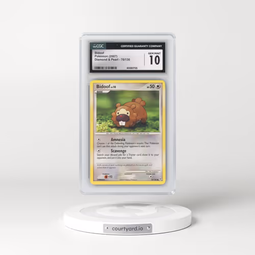 2007 Diamond & Pearl #70/130 Bidoof (CGC 10 GEM MINT)
