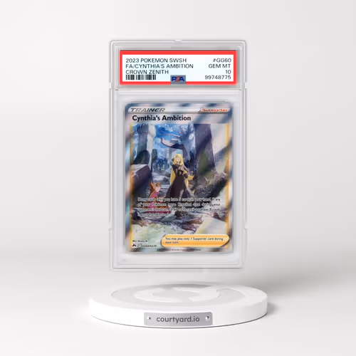 2023 Pokémon Sword and Shield Crown Zenith #GG60 Cynthia's Ambition - Full Art (PSA 10 GEM MINT)