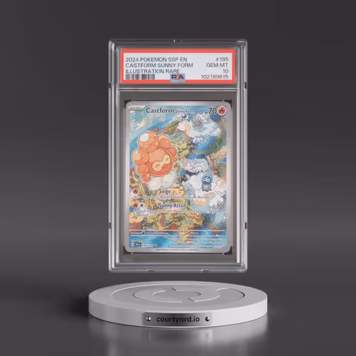 2024 Pokémon Ssp EN-Surging Sparks #195 Castform Sunny Form - Illustration Rare (PSA 10 GEM MINT)