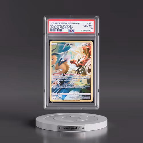 2023 Pokémon Swsh Black Star Promo #283 Galarian Zapdos - Crown Zenith Tins (PSA 10 GEM MINT)