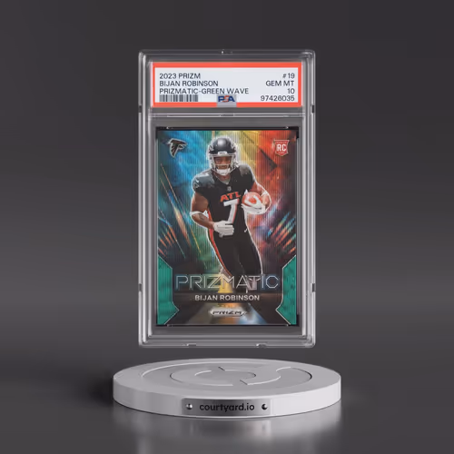 2023 Panini Prizm Prizmatic #19 Bijan Robinson - Green Wave (PSA 10 GEM MINT)