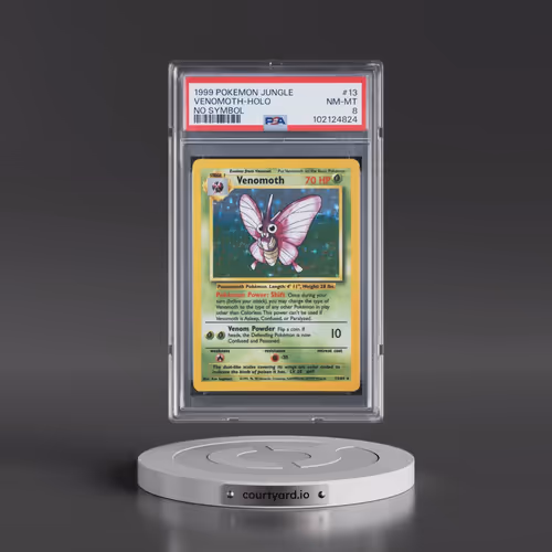 1999 Pokémon Jungle #13 Venomoth - Holo No Symbol (PSA 8 NM-MT)