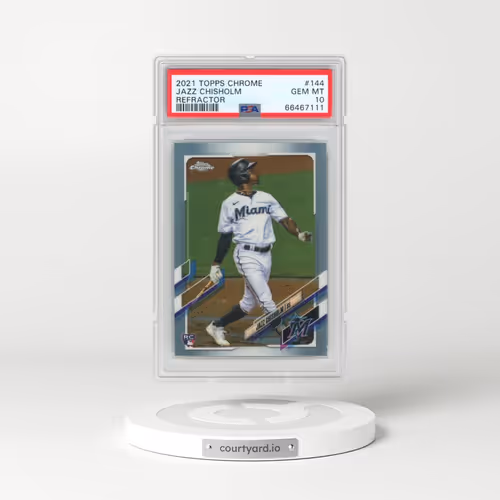 2021 Topps Chrome #144 Jazz Chisholm - Refractor (PSA 10 GEM MINT)