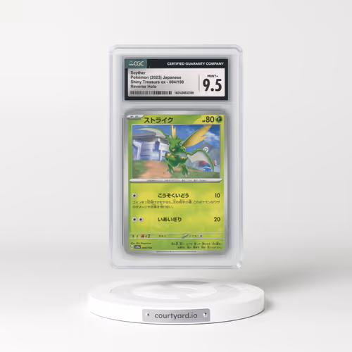 2023 Shiny Treasure ex #004/190 Scyther - Reverse Holo Digitized (CGC 9.5 MINT+)