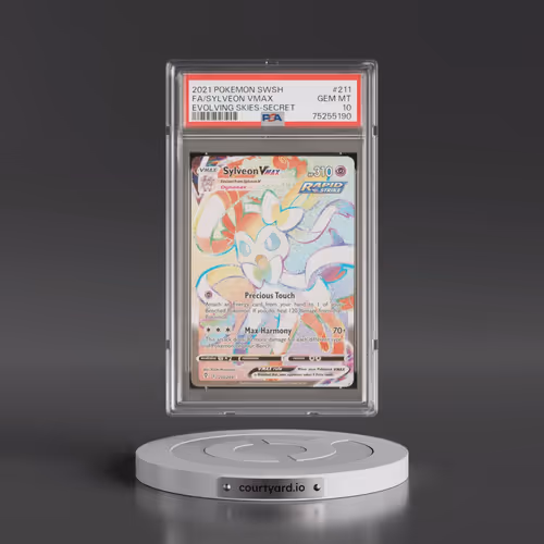 2021 Pokémon Sword & Shield Evolving Skies #211 Sylveon Vmax - Full Art Secret (PSA 10 GEM MINT)
