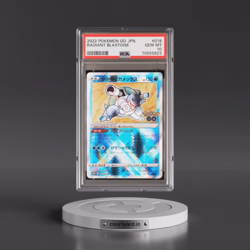 2022 Pokémon Go #018 Radiant Blastoise - Holo (PSA 10 GEM MINT)