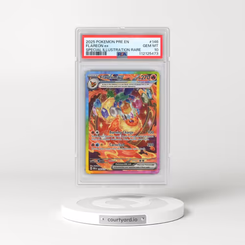 2025 Pokémon Pre EN-Prismatic Evolutions #146 Flareon EX - Holo Special Illustration Rare (PSA 10 GEM MINT)