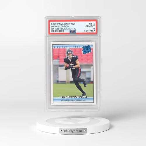 2022 Panini Instant Rated Rookie Retro #RR4 Drake London (PSA 10 GEM MINT)