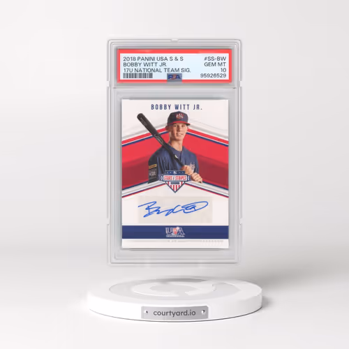 2018 Panini USA Stars & Stripes 17U National Team Signatures #SS-BW Bobby Witt Jr. (PSA 10 GEM MINT)