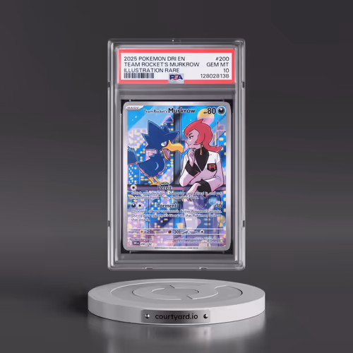 2025 Pokémon Dri EN-Destined Rivals #200 Team Rocket's Murkrow - Illustration Rare (PSA 10 GEM MINT)