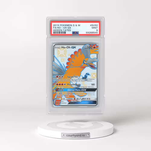 2019 Pokémon Sun & Moon Hidden Fates #SV50 HO-Oh GX - Holo Full Art (PSA 9 MINT)