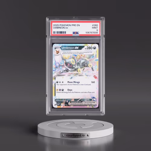 2025 Pokémon Pre EN-Prismatic Evolutions #060 Umbreon EX - Holo (PSA 9 MINT)