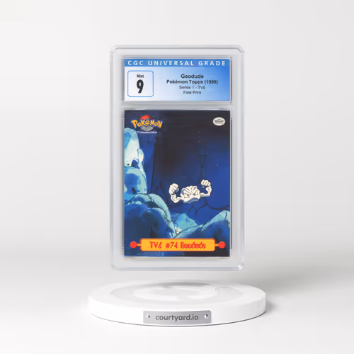 1999 Series 1 (Oval Nintendo Seal) #TV6 No.74 Geodude - First Print (Blue Topps Logo) (CGC 9 MINT)