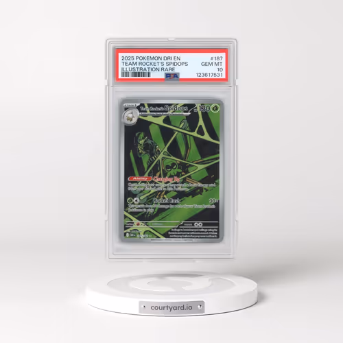 2025 Pokémon Dri EN-Destined Rivals #187 Team Rocket's Spidops - Illustration Rare (PSA 10 GEM MINT)