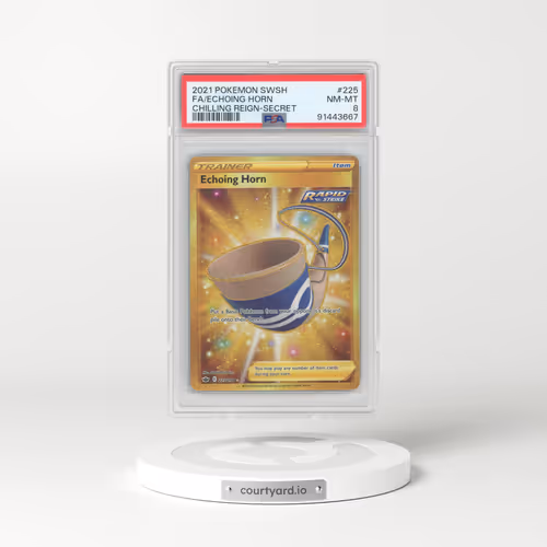 2021 Chilling Reign #225 Echoing Horn - Full Art Holo (PSA 8 NM-MT)
