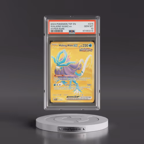 2024 Pokémon Tef EN-Temporal Forces #215 Walking Wake EX - Holo Hyper Rare (PSA 10 GEM MINT)