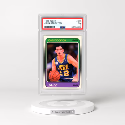 1988 Fleer #115 John Stockton (PSA 7 NM)