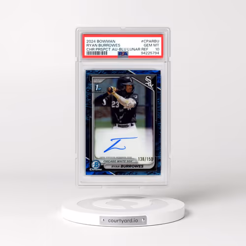 2024 Bowman Chrome Prospect Autographs #CPARBU Ryan Burrowes - Blue Lunar Refractor (PSA 10 GEM MINT