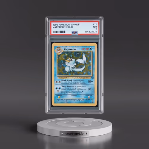 1999 Pokémon Jungle #12 Vaporeon - Holo (PSA 7 NM)