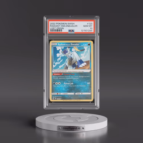 2022 Pokémon Sword & Shield Lost Origin #123 Radiant Hisuian Sneasler - Holo (PSA 10 GEM MINT)