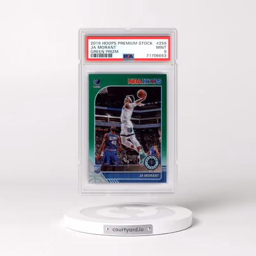 2019 Panini Hoops Premium Stock #259 Ja Morant - Green Prizm (PSA 9 MINT)