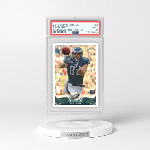 2013 Topps Chrome #76 Zach Ertz - Catching-Refractor (PSA 9 MINT)