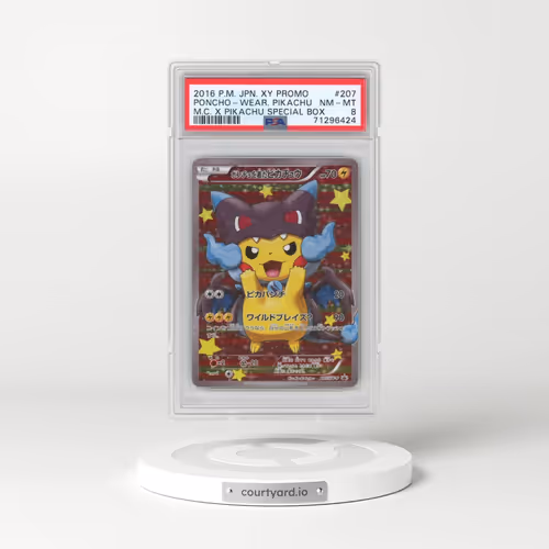 2016 Pokémon XY Promo #207 Poncho-Wearing Pikachu - Mega Charizard X Pikachu Special Box (PSA 8 NM-MT)