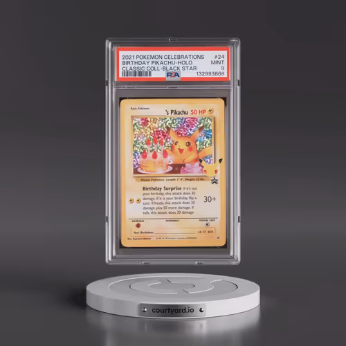 2021 Pokémon Celebrations Classic Collection #24 Birthday Pikachu - Holo (PSA 9 MINT)