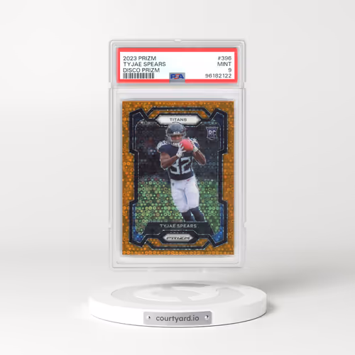 2023 Panini Prizm #396 Tyjae Spears - Disco Prizm (PSA 9 MINT)