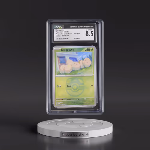2025 Pokémon Pre EN-Prismatic Evolutions #001 Exeggcute - Reverse Holo Master Ball (CGC 8.5 NM-MT+)
