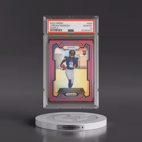 2023 Panini Prizm #368 Jordan Addison - Purple Prizm (PSA 10 GEM MINT)