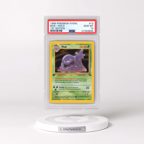 1999 Pokémon Fossil #13 Muk - 1st Edition Holo (PSA 10 GEM MINT)