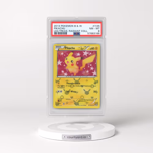 2013 Pokémon Black & White Legendary Treasures Radiant Collection #RC7 Pikachu (PSA 8 NM-MT)