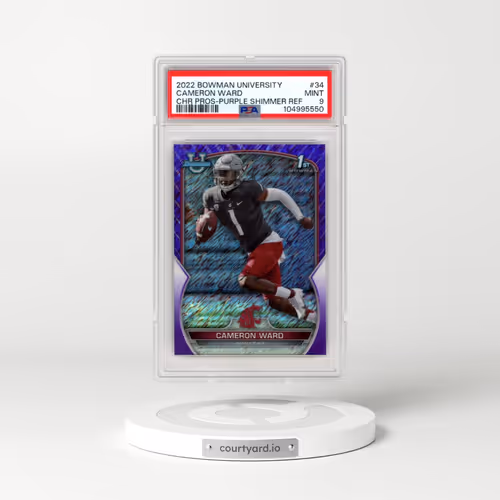 2022 Bowman University Chrome Prospects #34 Cameron Ward - Purple Shimmer Refractor (PSA 9 MINT)