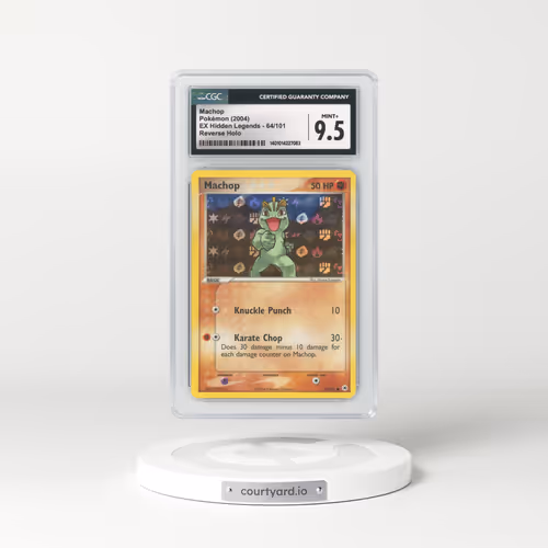 2004 EX Hidden Legends #64 Machop - Holo (CGC 9.5 MINT+)