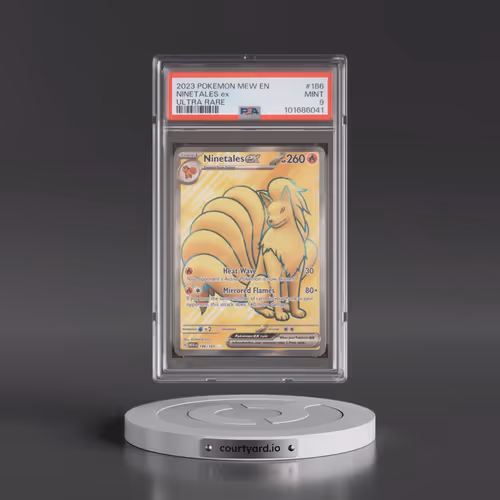 2023 Pokémon Mew EN-151 #186 Ninetales EX - Holo Ultra Rare (PSA 9 MINT)
