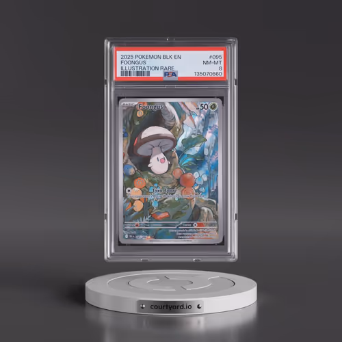 2025 Pokémon Blk EN-Black Bolt #095 Foongus - Illustration Rare (PSA 8 NM-MT)