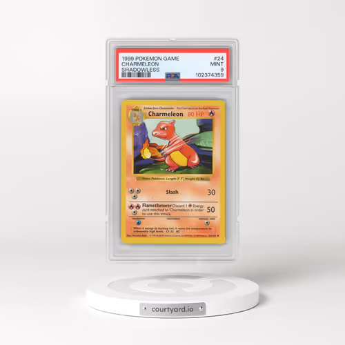 1999 Pokémon Game #24 Charmeleon - Shadowless (PSA 9 MINT)