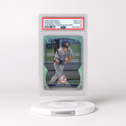 2023 Bowman Chrome Prospects #BCP139 Spencer Jones - Lunar Glow Refractor (PSA 10 GEM MINT)