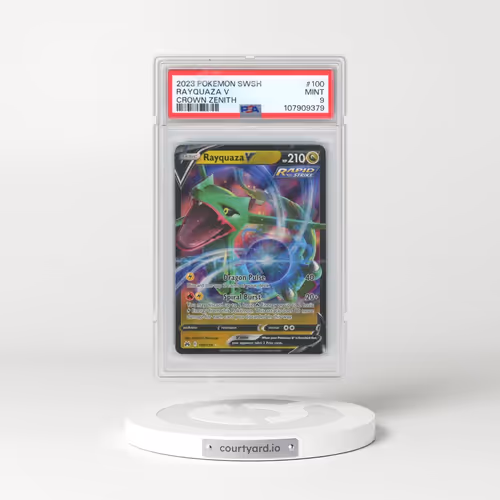 2023 Pokémon Sword and Shield Crown Zenith #100 Rayquaza V - Holo (PSA 9 MINT)