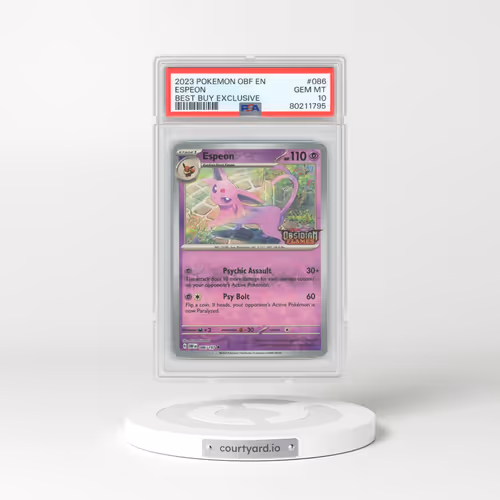 2023 Pokémon Obf EN-Obsidian Flames #086 Espeon - Best Buy Exclusive (PSA 10 GEM MINT)