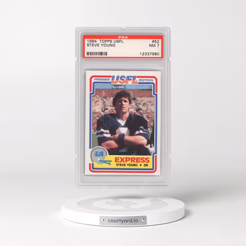 1984 Topps USFL #52 Steve Young (PSA 7 NM)