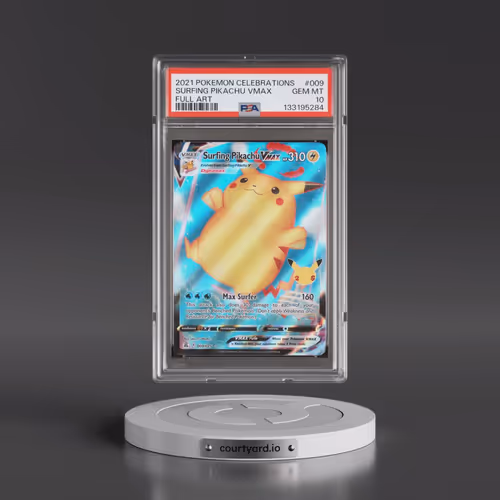 2021 Pokémon Celebrations #009 Surfing Pikachu Vmax - Full Art (PSA 10 GEM MINT)